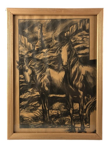 Framed print pencil drawing - framed, of